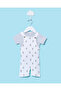 Baby Grey And White Printed Dungaree Set (2 Piece)