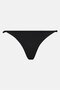Women High Leg Plain Bikini Bottom, Black - 2