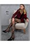 Denise Flower Floral Patterned Fishnet Modern Lace Look Pantyhose - 2