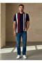 Men Short Sleeves Striped Polo T-shirt - 2