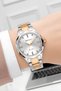 Steel Case Women Wrist Watch, Bracelet Gift Silver-Rose Color Zmfer212