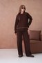Women's Cycling Yak Armdress Sweater Corded Fabric Pants Two-Piece Knitwear Set - 4