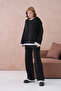 Women's Crew Neck Low Sleeve Sweater Pants Two-Piece Knitwear Set - 5