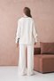 Women's Mock Neck Half Placket Zipper Slit Sweater Pants Two-Piece Knitwear Set - 6