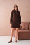 Women's Polo Neck Button Detail Sweater Skirt Two-Piece Knitwear Set - 2