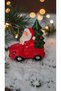 Special for New Year's Eve, Santa Claus with a Car, Pine Tree with Lights, Size 13Cm*10Cm