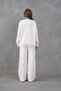 Women's Polo Neck Button Detail Sweater Pants Two-Piece Knitwear Set - 6