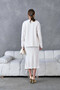 Women's Crew Neck Slit Sweater Skirt Two-Piece Knitwear Set - 6