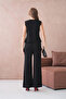 Women's V-Neck Button Detail Vest Pants Two-Piece Knitwear Set - 8