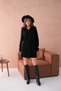 Women's Polo Neck Low Sleeve Sweater Short Skirt Two-Piece Knitwear Set - 4