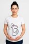 Pregnant Printed Women Tshirt Cotton Combed Fabric