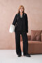 Women's Polo Neck Half Placket Casual Sweater Oantolon Two-Piece Knitwear Set - 2