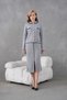 Women's Polo Neck Button Detail Jacket Long Skirt Two-Piece Knitwear Set