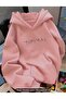 Minimal Printed Ka Hooded Weatshi̇rt
