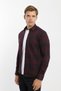 Long Sleeve Buttoned Paneled Plaid Printed Knitted Men's Shirt - 6