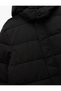 Hooded Puffer Jacket with Snap Button Closure and Flap Pocket Detail - 5
