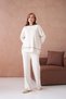 Women's Cycling Yak Armdress Sweater Corded Fabric Pants Two-Piece Knitwear Set