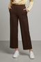 Women's Ankle Length Scuba Pants with Elastic Waist and Pockets - 2