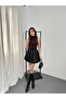 Black Satin Balloon Skirt - 6