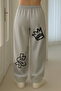 2Li Graffiti Smk Axolotl Printed Oversized Bol Cut Black&Gray Women's Sweatpants - 7