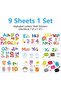 9 Sheets Animal Alphabet & Numbers Wall Decals - Peel & Stick Removable (KASTWAVE) - 7
