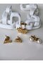 Set of 6 Clover Pearl Love Figured Silver Color Earrings - 2