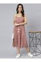 Premium pure cotton white colour sleeveless dress with maroon dotted prints - Indo Western wear