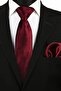 Burgundy Adjustable Satin 8-16 Years Old Children's Tie and Handkerchief Set - 2