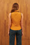 Orange Unlined Piped Detail Vest - 7
