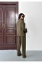 Khaki Women's Polly Viscon Suit – 1St. Class Fabric Blazer Jacket & Palazzo Pants Double Suit - 8