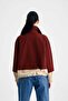 Afitos Double Color Detailed Zippered Short Trench Coat - 5