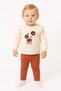 Baby Girl Lace Shoulder Detail Floral Top and Bottom Set – 9-12-18 Months Stylish Combination - 3