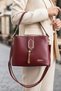 Women's 3-Compartment Gold Detailed Shoulder and Crossbody Bag (23X19 cm)