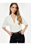 X Sima Tarkan - Short Sleeve Polo Neck Oversized Knitwear Sweater - 2