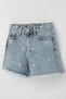 Girl's Shorts Jean Daisy Embroidered Tassel Detail on the Leg 5-9 Years Old, Light Blue - 6