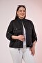 Plus Size Pocket Detail Jacket with Arm Epaulettes Black - 5
