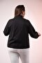 Plus Size Pocket Detail Jacket with Arm Epaulettes Black - 8