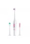 sonic toothbrush with massage function, 3 replacement heads, portable, white design