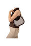 Coffee Yellow - Brown Plaid Line Square Women's Shoulder Bag Sp1168