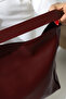 Burgundy Flexible Soft Form Women's Hand Shoulder Bag Comfortable Stylish Functional - 8