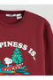 Xsidesnoopy Printed Oversize Women's Thick Sweatshirt - 6