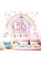 Rainbow Castle Wall Stickers for Girls - Peel and Stick Unicorn Fairy Tale Wall Decals - 2