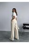 Women's Imported Doubleface Palazzo Pants with Belt Detail, Pleated, High-Quality Product, Does Not Fade - 3