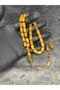 Systematic Masterpiece High-End Marbled Collectible Crimped Amber Prayer Beads - 2