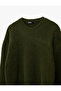 Long Sleeve Crew Neck Sweater Oversize Sweater - 4
