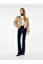 Bonded Coat with Suede Look, Long Sleeves, Pockets, Plush Lining Inside