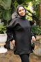 Black Embroidered Tunic Trouser Suit - 5