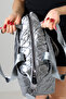 Anthracite Quilted Large Shoulder Crossbody Women's Parachute Fabric Bag - 8