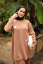 Biscuit Embroidered Tunic Trouser Set - 5