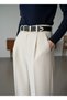Leather Bridge Buckle End Set Women's Trouser Belt, Coat Belt, Dress Belt, Shirt Belt - 3
